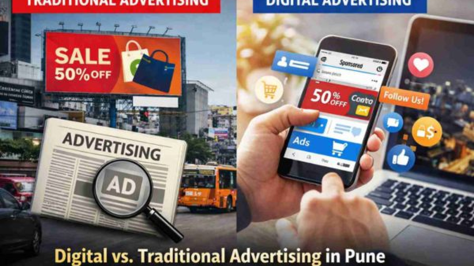 Digital vs. Traditional Advertising in Pune